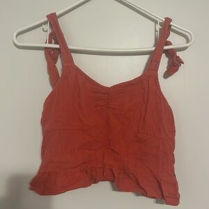 ROXY red cropped tank top